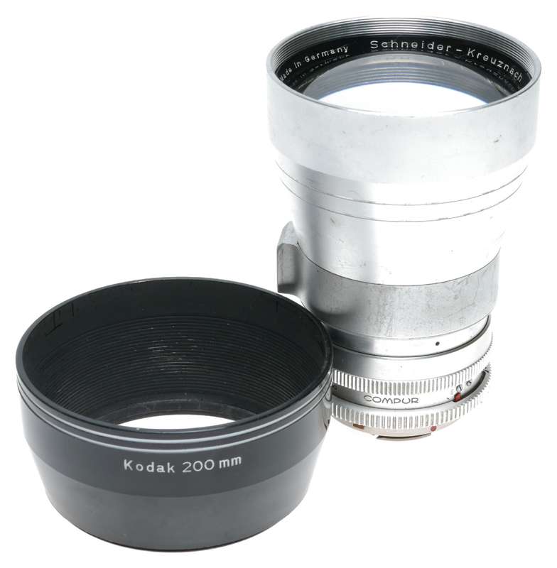 Schneider Retina-Tele-Xenar f:4.8/200mm Kodak R Mount Lens Hood Case
