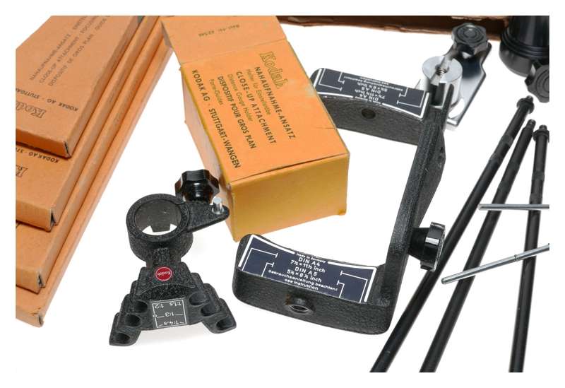 Kodak Retina Copying Stand Kit Glass Camera Platform C Close-Up Attachments