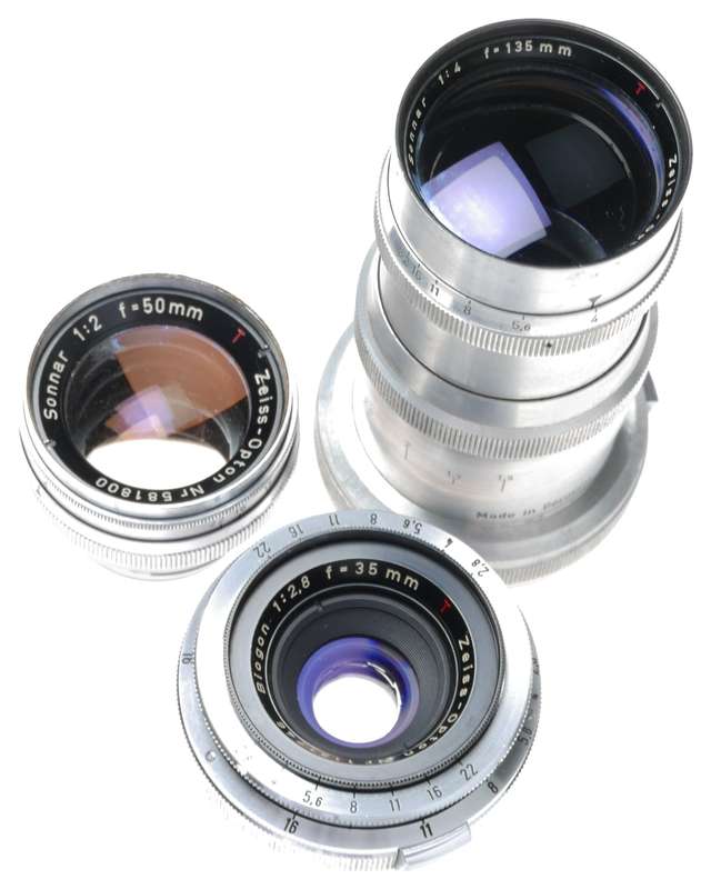 Zeiss Opton Contax IIa H.M.S "The Queen" camera edition 3 lenses RARE