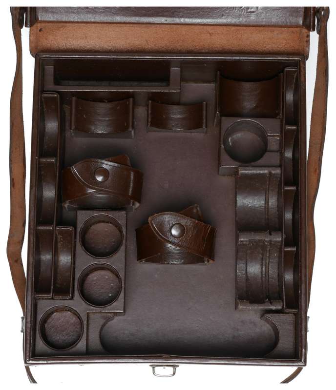 Leica leather shoulder bag etui Leitz vintage leather full kit