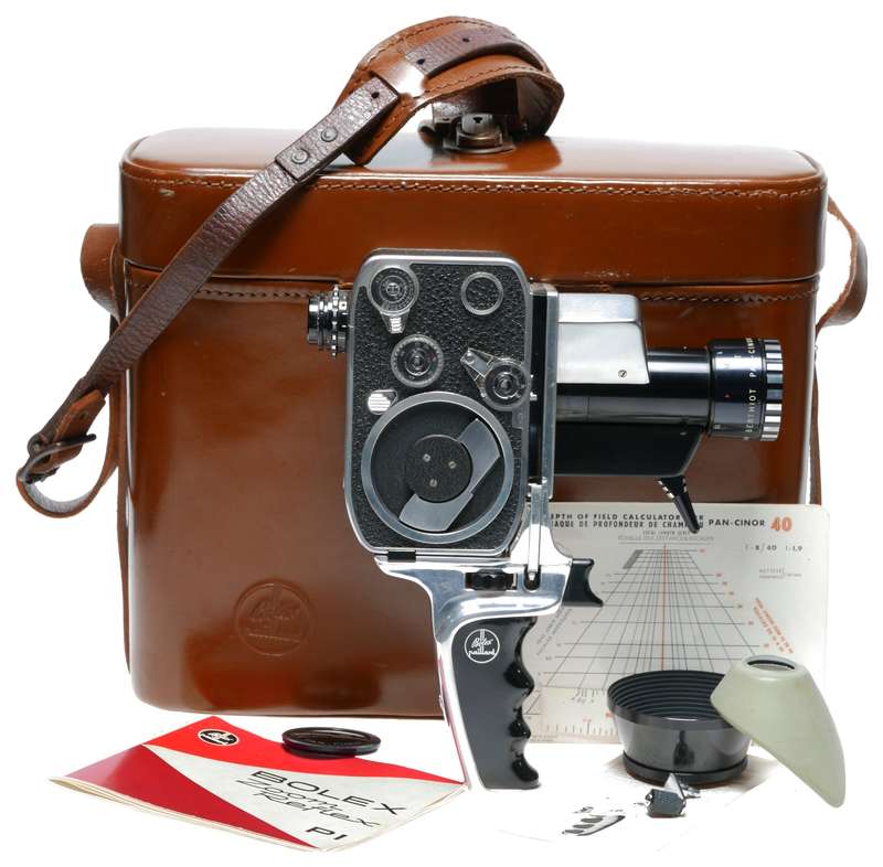 Bolex P1 Zoom Reflex camera 8mm Som Berthiot Cinor lens cased