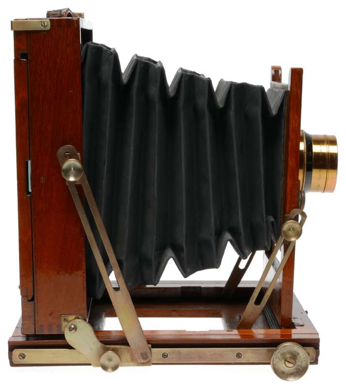 Optimus folding wooden film plate camera Cooke ser III lens