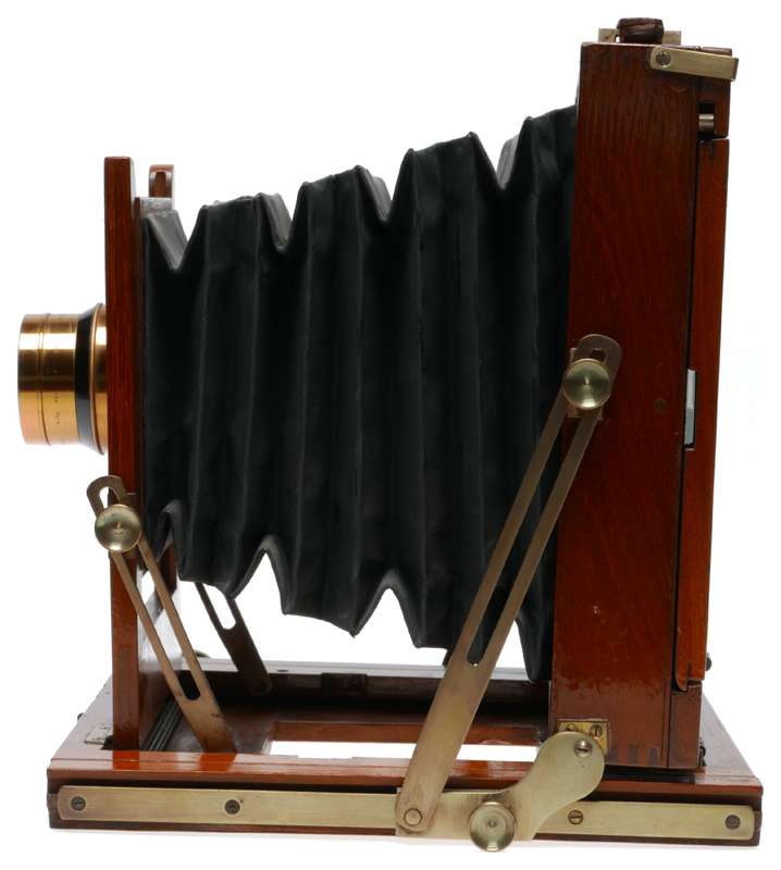 Optimus folding wooden film plate camera Cooke ser III lens
