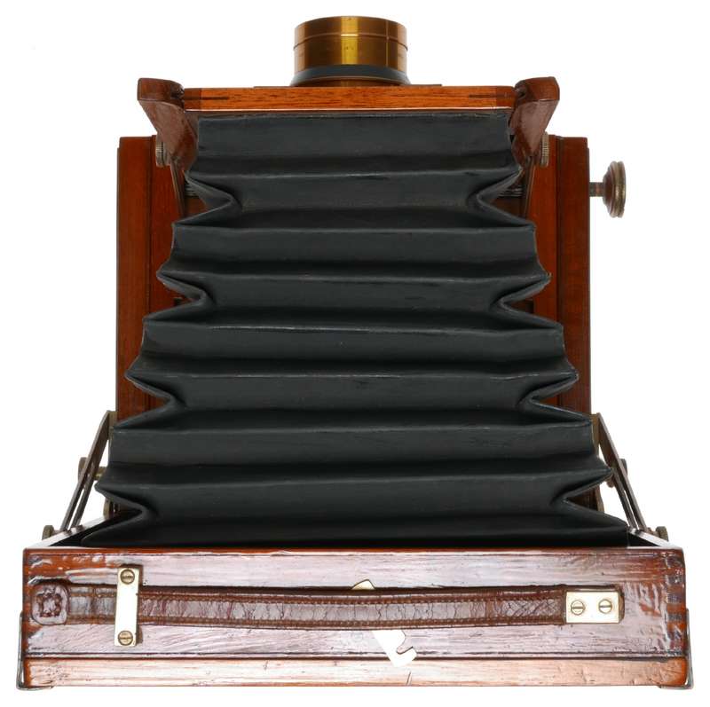 Optimus folding wooden film plate camera Cooke ser III lens