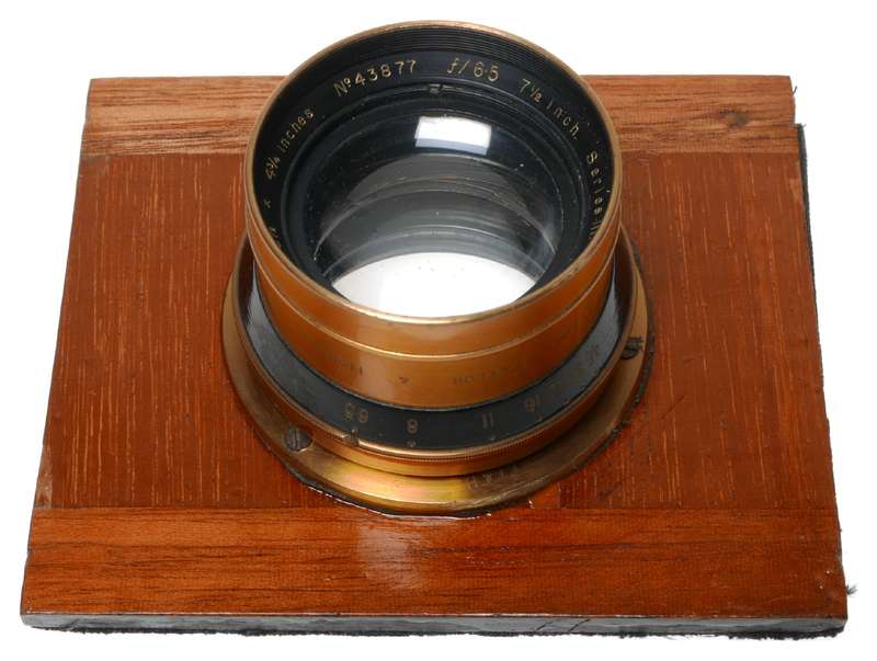 Optimus folding wooden film plate camera Cooke ser III lens