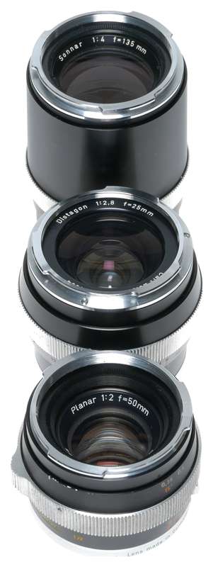 Zeiss Contarex Super SLR film camera 3 lenses and lots more