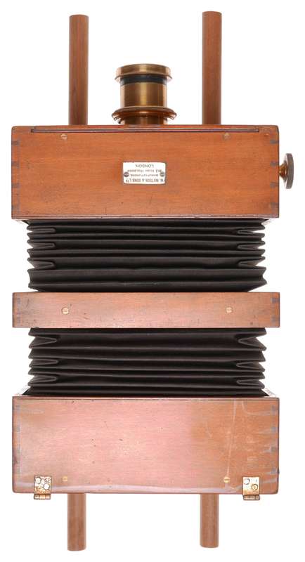 Watson and Sons half plate vintage wood bellows rail camera