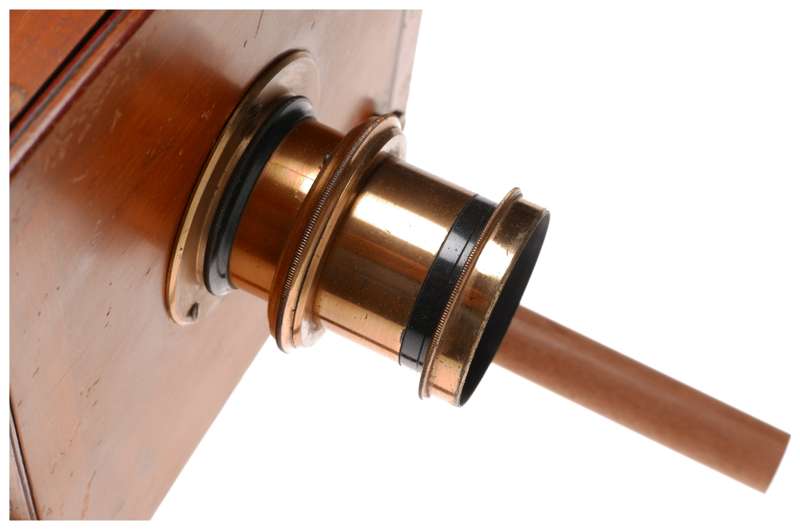 Watson and Sons half plate vintage wood bellows rail camera