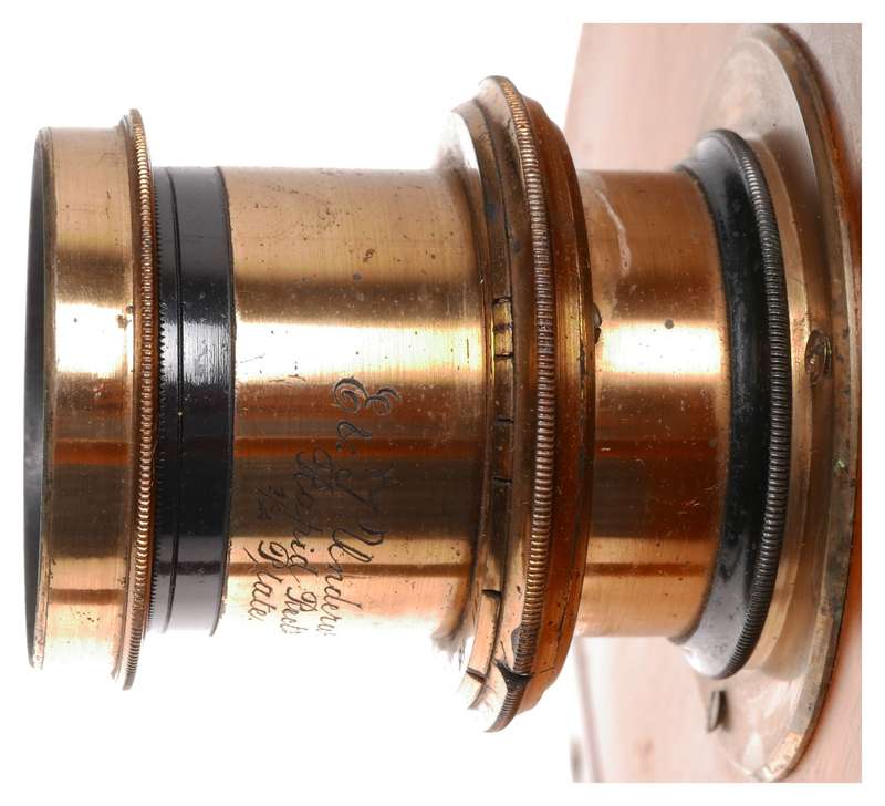 Watson and Sons half plate vintage wood bellows rail camera