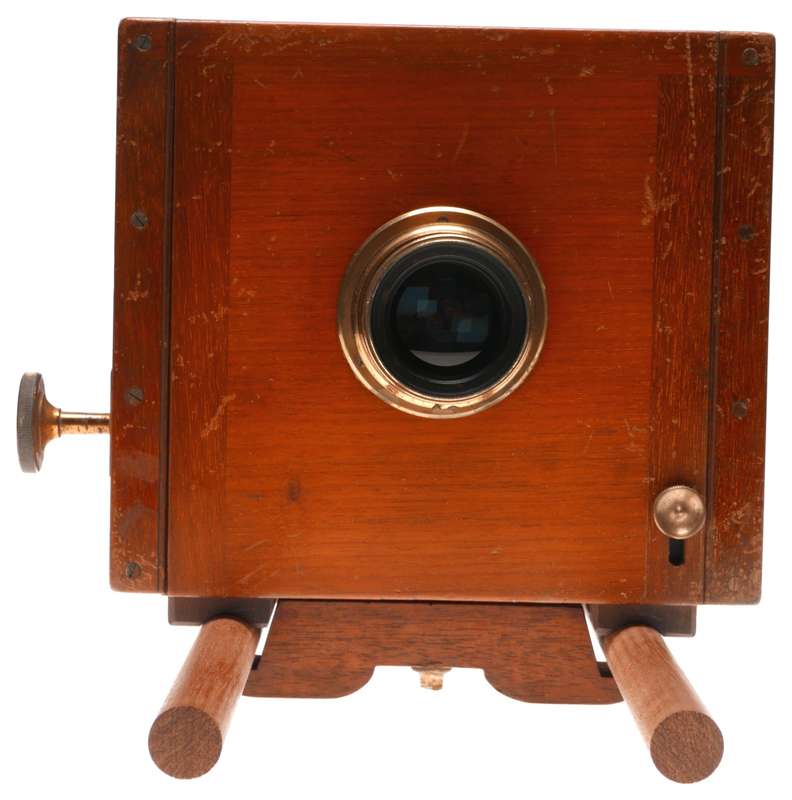 Watson and Sons half plate vintage wood bellows rail camera