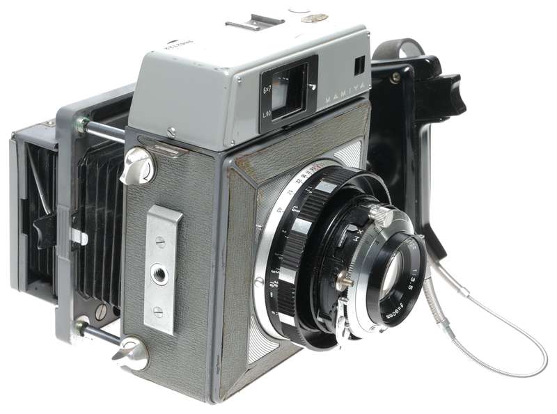 Mamiya Press 6x7 camera 6x9 Sekor 3.5 f=90mm plates film back
