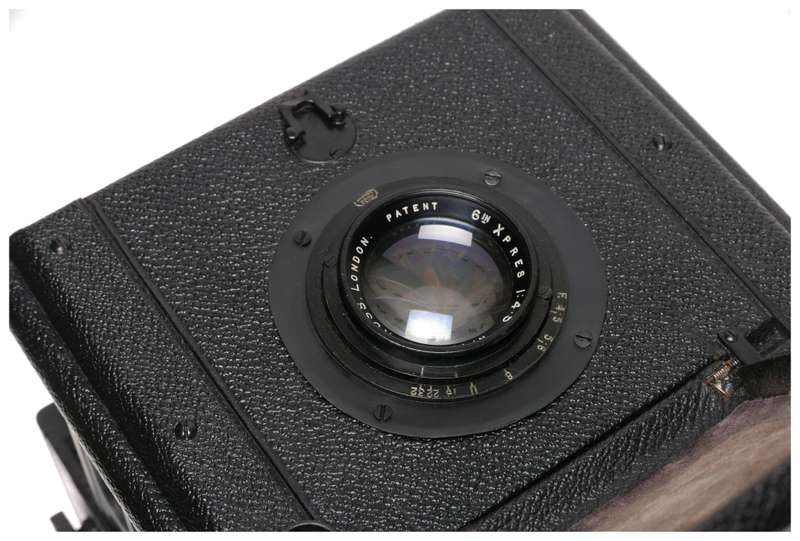 ICA Press camera Ross 6 inch Ross Xpres 1:4.5 Box type with Bellows Butcher