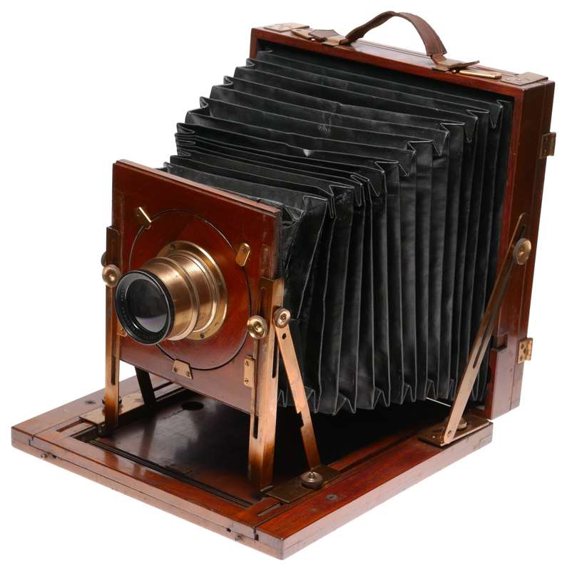 Field camera wood 8x10 Hugo Meyer Goerlitz f6 f270mm Aristostigmat lens