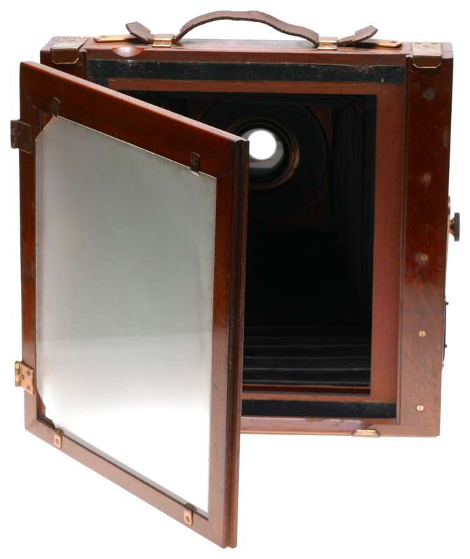 Field camera wood 8x10 Hugo Meyer Goerlitz f6 f270mm Aristostigmat lens