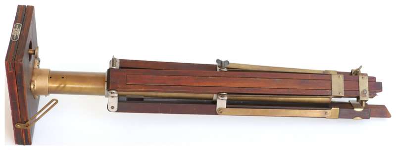 Graflex USA Crown camera compact stand tripod vintage wood