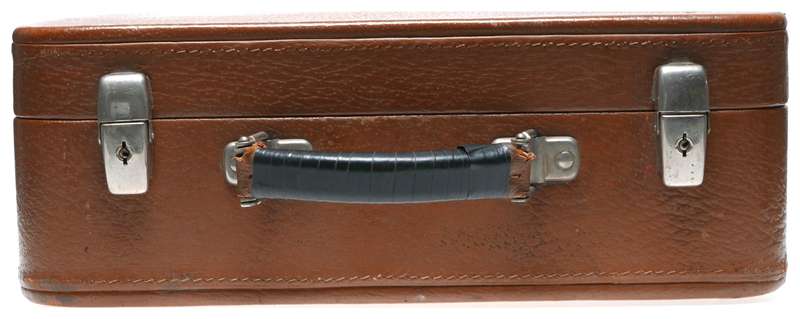 Linhof original camera factory fitted flight case brown leather