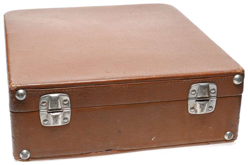 Linhof original camera factory fitted flight case brown leather