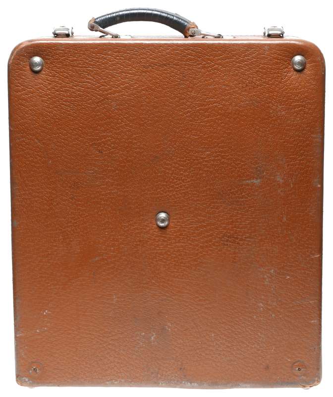 Linhof original camera factory fitted flight case brown leather