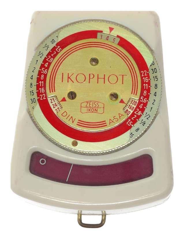 Ikophot Zeiss Ikon hand held light exposure f/stop meter vintage case