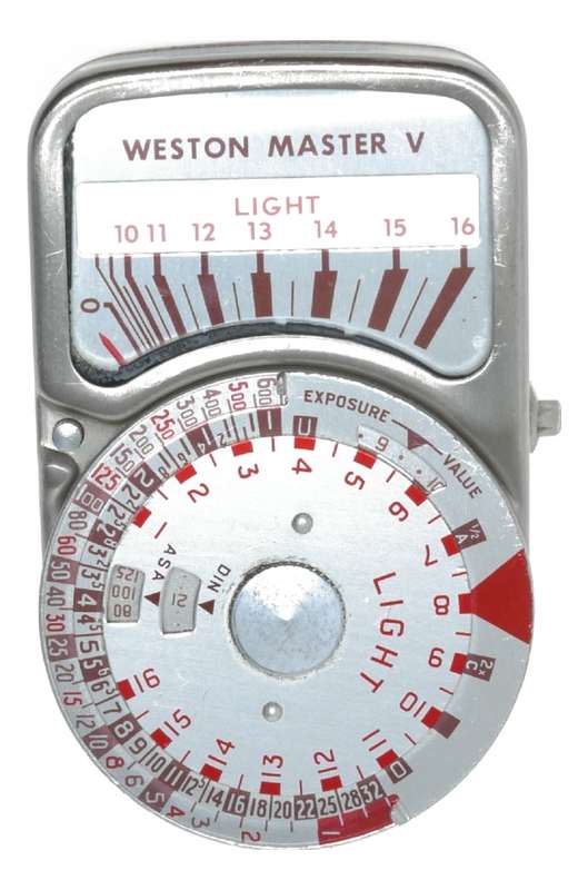 Weston Master V hand held light exposure f/stop meter stainless steel