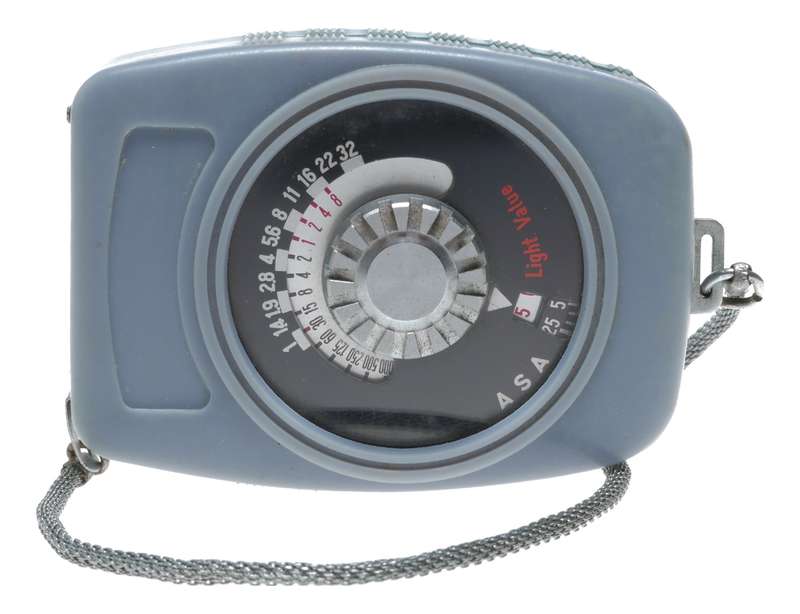 Missing name hand held light exposure f/stop meter vintage case