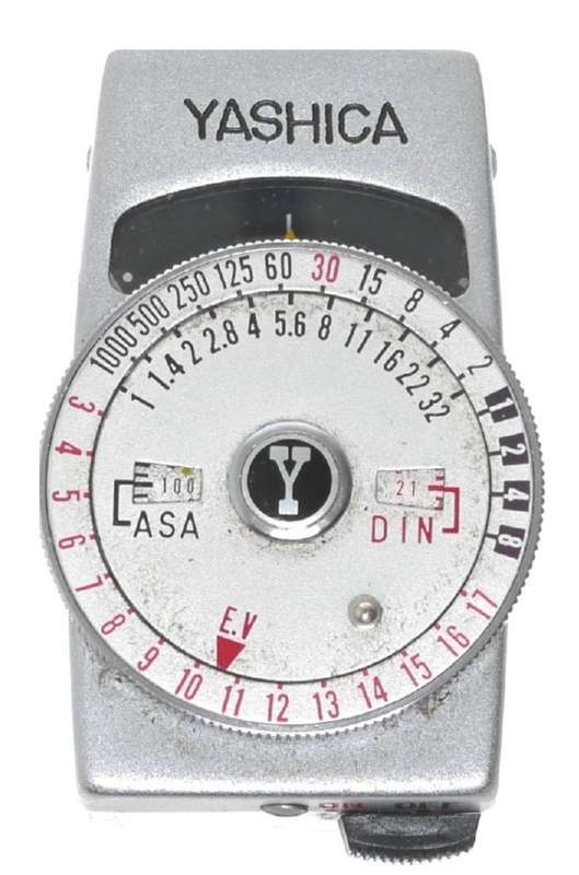 Yashica camera Hot shu light exposure f/stop meter vintage