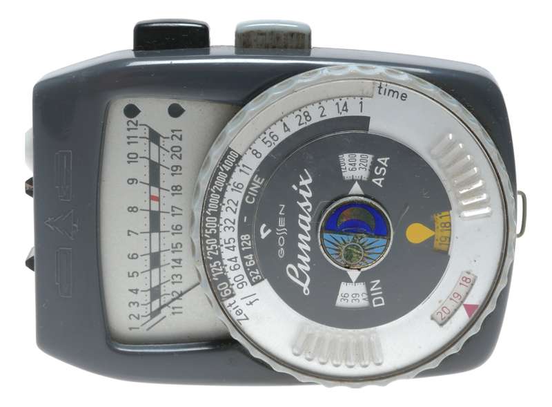 Lunasix Gossen hand held light exposure f/stop meter vintage case