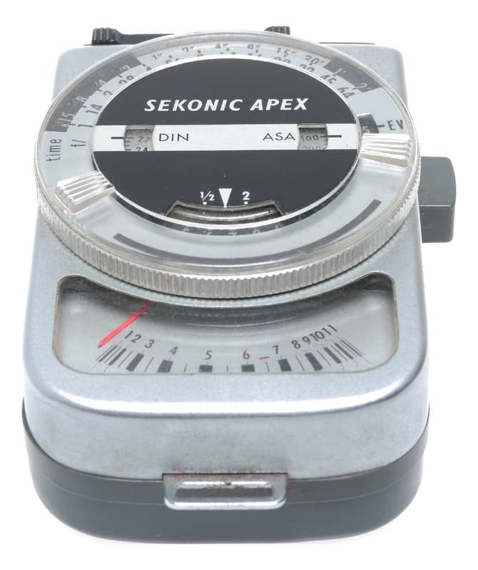 Sekonic Apex hand held light exposure f/stop meter vintage case