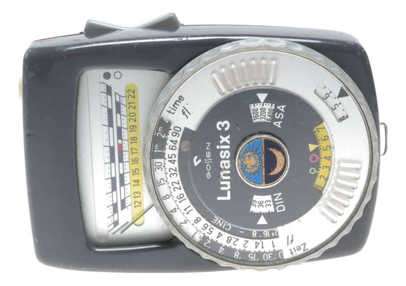 Lunasix 3 Gossen hand held light exposure f/stop meter analog case