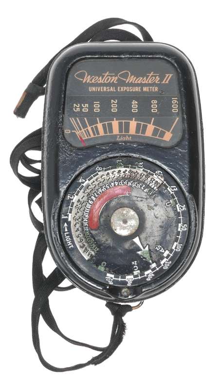 Used Weston Master II hand held light exposure f/stop meter antique strap