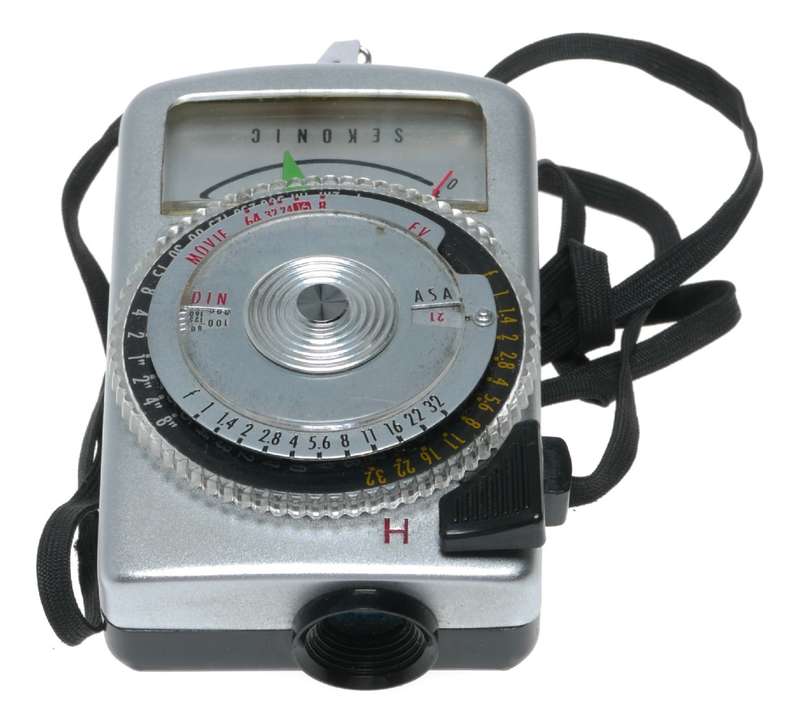 Sekonic micro leader hand held light exposure f/stop meter vintage case