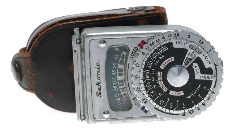 Cased L-6 Sekonic hand held light exposure f/stop meter used antique