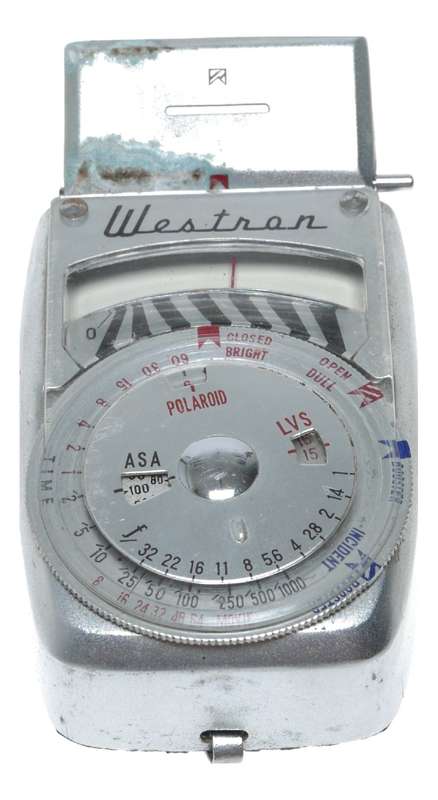 Westron polaroid hand held light exposure f/stop meter vintage cased