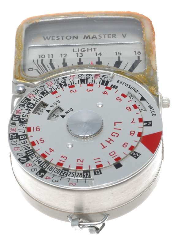 Weston Master V Stainless steel hand held light exposure f/stop meter used