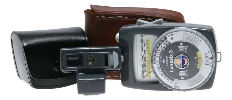 Gossen Lunasix 3 set hand held light exposure f/stop meter vintage case