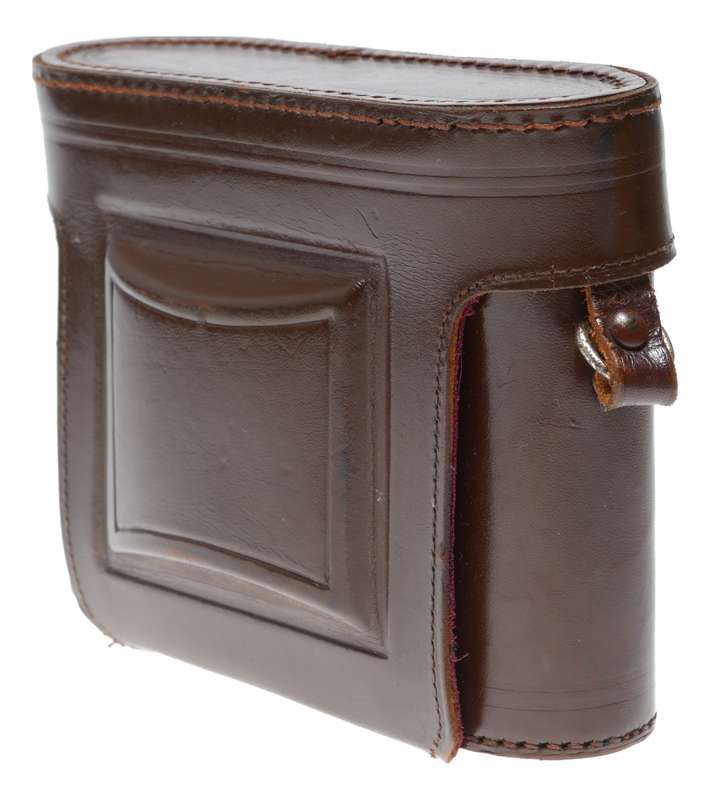 No name vintage film camera antique leather case in used condition with strap