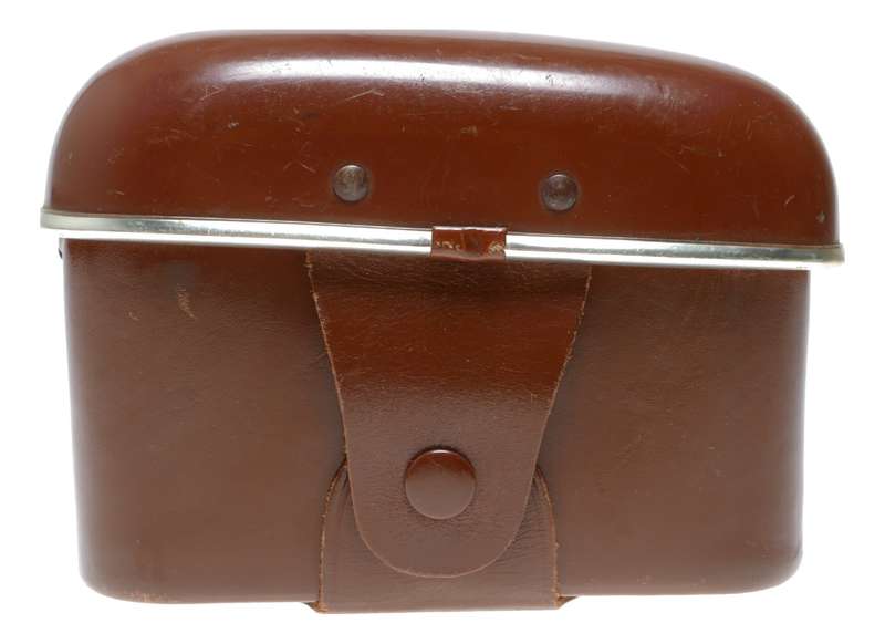 Voigtlander vintage film camera antique patent leather case in used condition