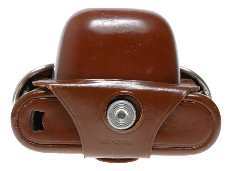 Voigtlander vintage film camera antique patent leather case in used condition