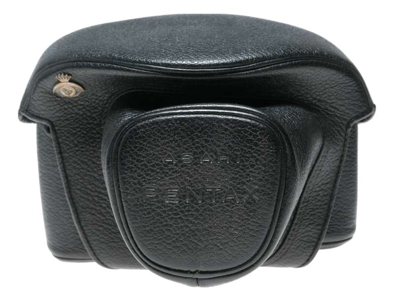 Asahi Pentax BLACK vintage film camera antique leather case in used condition