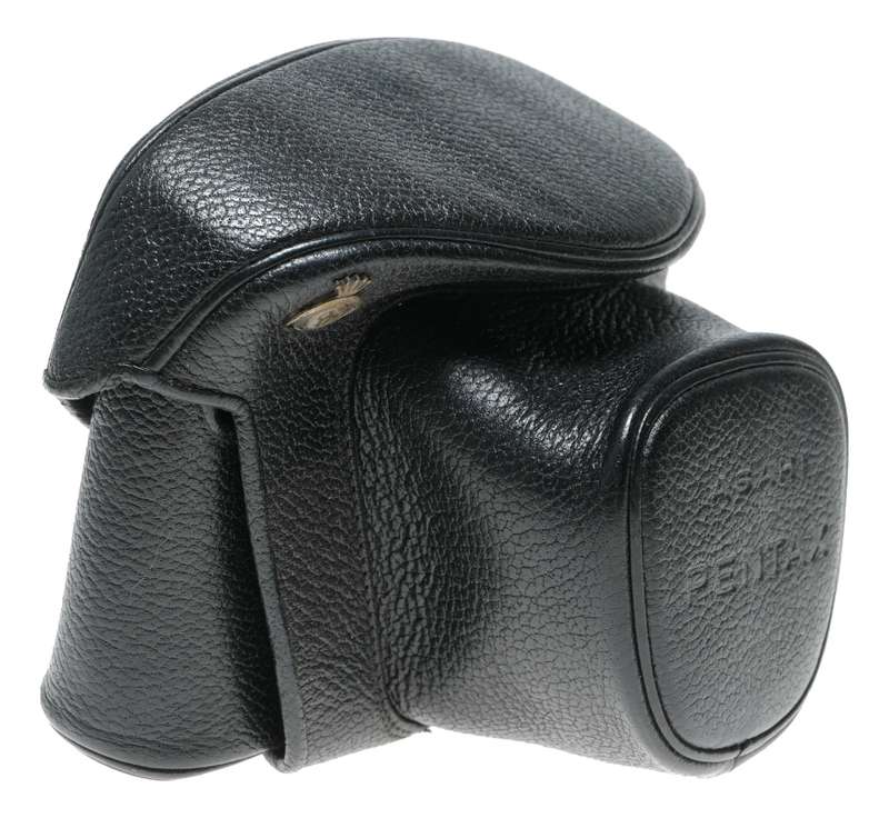 Asahi Pentax BLACK vintage film camera antique leather case in used condition