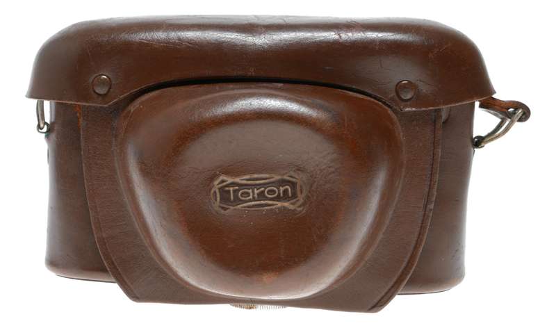 TARON tan vintage film camera antique leather case in used condition