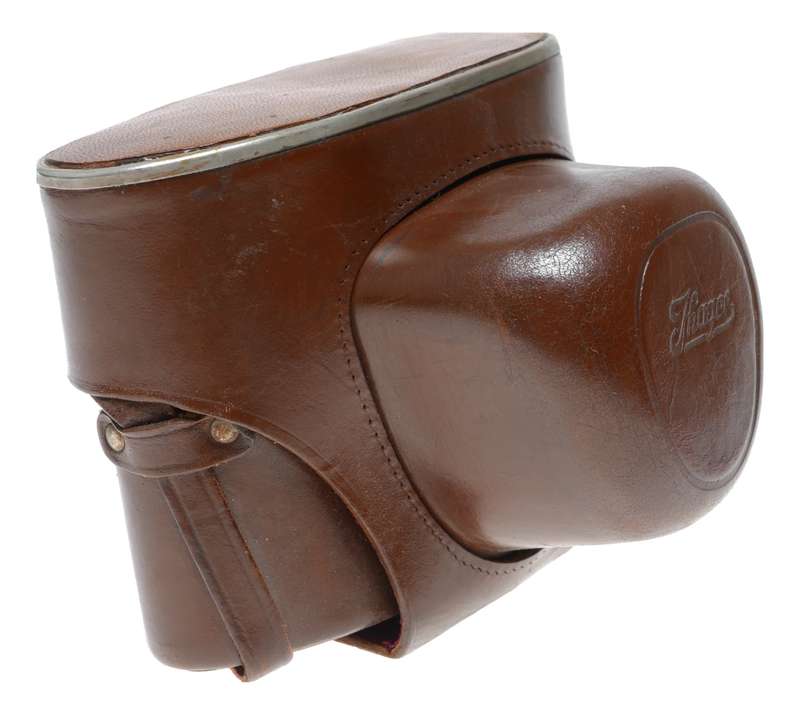 Vintage Ihagee film camera antique leather case in used condition strap