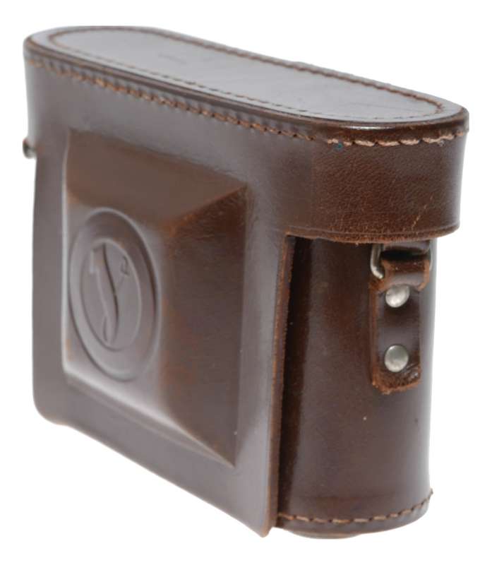 Voigtlander compact vintage film camera antique leather case in used condition