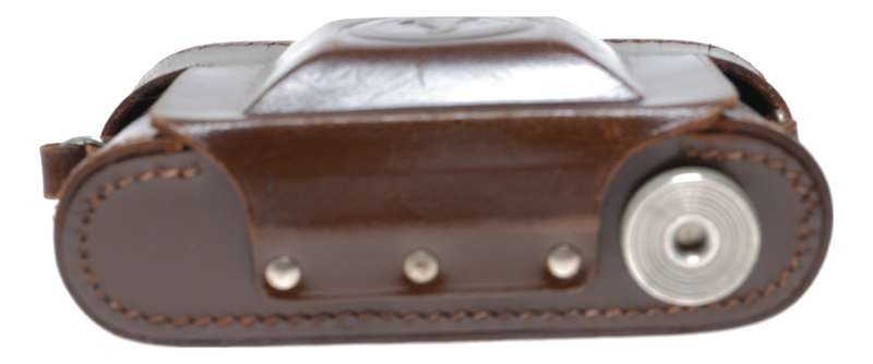Voigtlander compact vintage film camera antique leather case in used condition