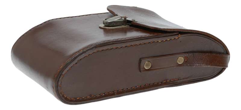 Folding universal vintage film camera antique leather case in used condition