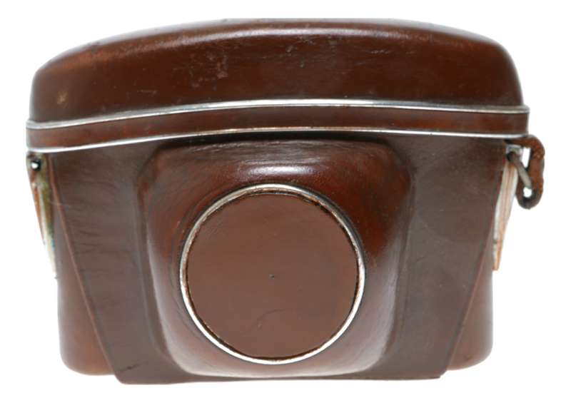 Tan Zeiss Ikon vintage film camera antique leather case in used condition