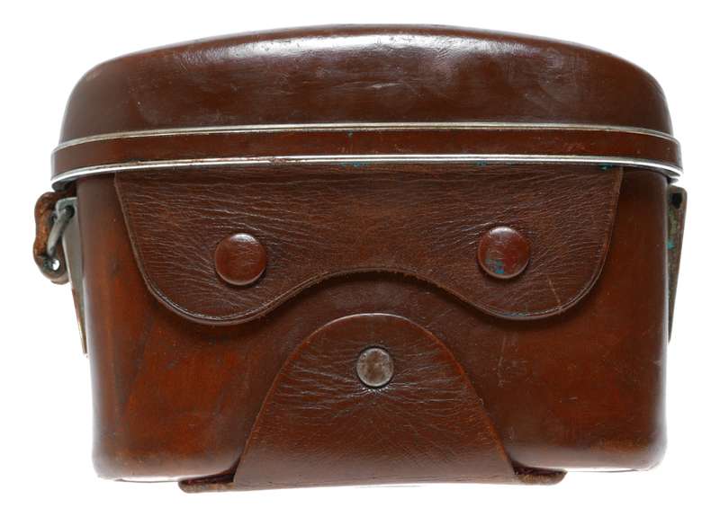 Tan Zeiss Ikon vintage film camera antique leather case in used condition