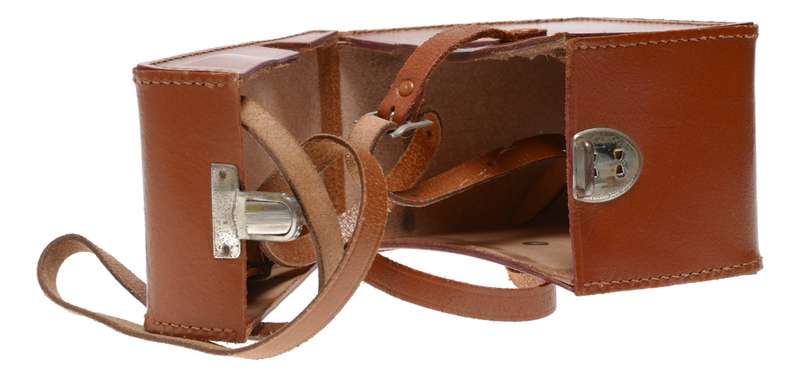 1227/2 Ikon vintage film camera antique leather case in used condition