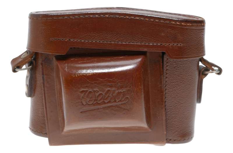 Welta Folding vintage film camera antique leather case in used condition