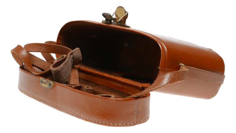 Bolex 8mm vintage film camera antique leather case in used condition